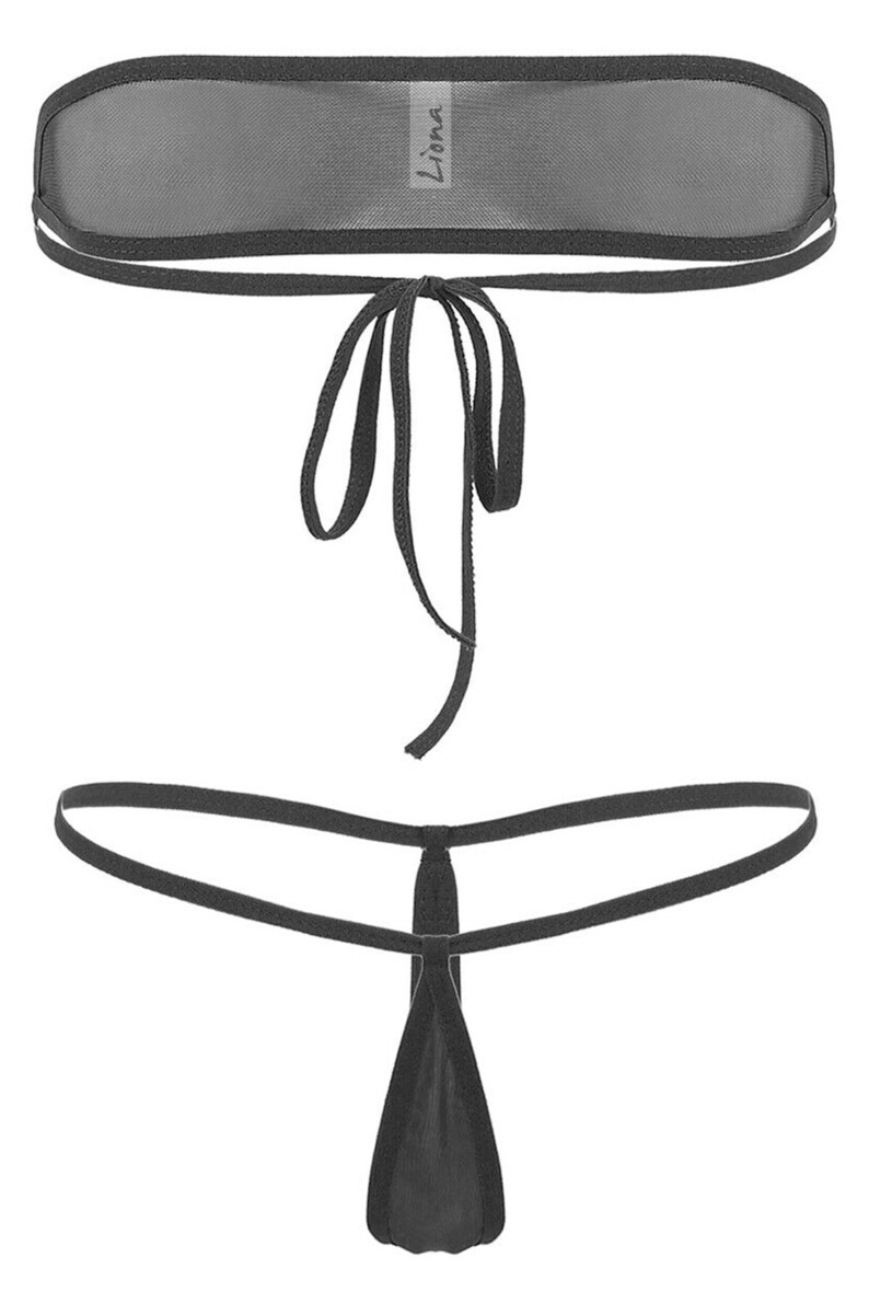 Micro Bikini Sexy Fantasy Bra Panty Set //transparent Black Etsy