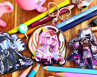 Cookie Run Kingdom- Eternal Sugar Cookie, Silent Salt Cookie and Dark Cacao Cookie Keychains