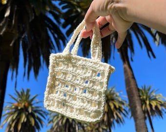 Daydream Mini Bag Written Crochet Pattern PDF | Mesh Miniature Bag