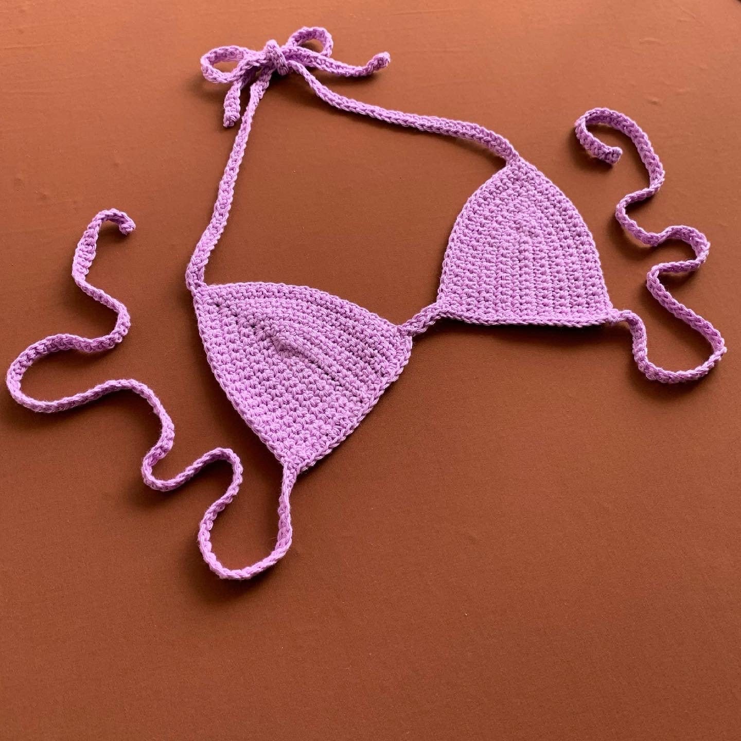 Crochet Triangle Bikini Top Etsy