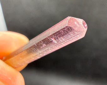 Double Terminated Gem Cotton Candy Rainbow Tourmaline Crystal