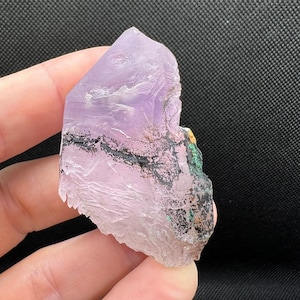 Etched Amethyst with Chrysocolla Crystal