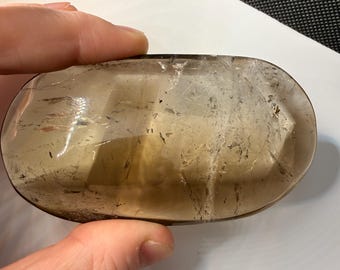 Unique Smoky Citrine Palm Stone Crystal