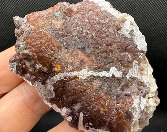 Unique Yellow and Red Fluorite Crystal