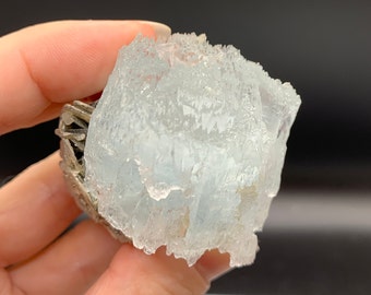 Incredible Icicle  Etched Aquamarine - Needle Termination with Mica