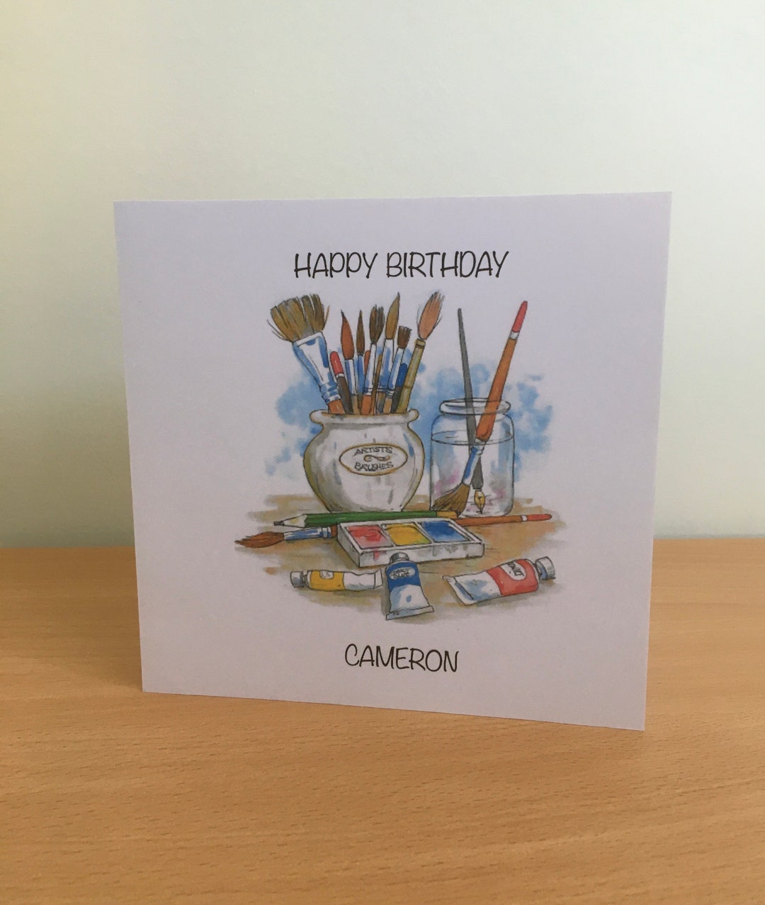 Personalised Artists Paint Brushes and Paints Etsy UK