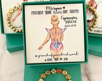 Gymnastics Showcase Gift,Gymnast bracelet, Gymnastics Competition, Congratulations Gymnastics team, end of year gift,Gymnastics bracelet