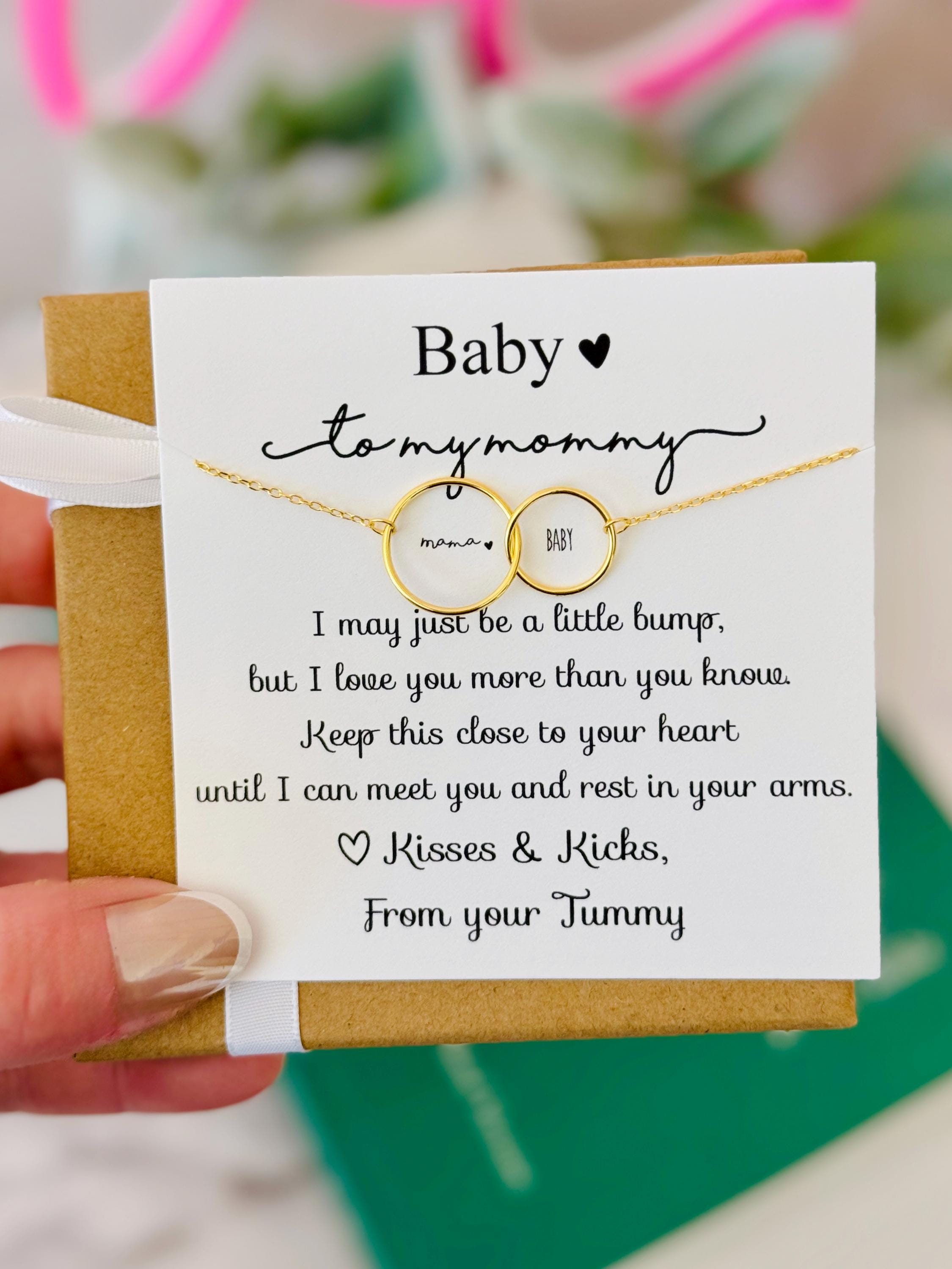 New mom baby and me infinity necklace, NON-Tarnish, Congratulations baby gift, pregnancy gift, gender reveal gift, Box + ribbon included!