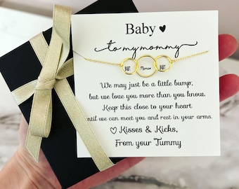 Twins! New mom baby and me infinity necklace, NON-Tarnish,Congratulations baby gift,pregnancy gift, gender reveal gift, Box+ribbon included!