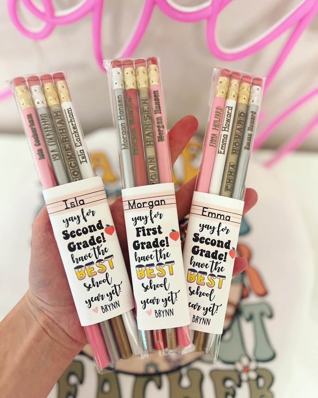 Engraved Pencils Back to School Gift! Child's Name Personalized! Gift ...
