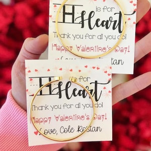 De H staat voor Hart! Valentijnsdag leraarscadeau! Teach-armband, kaart, doos en lint!, Docent Valentijnsdagcadeau, Fijne Valentijnsdag