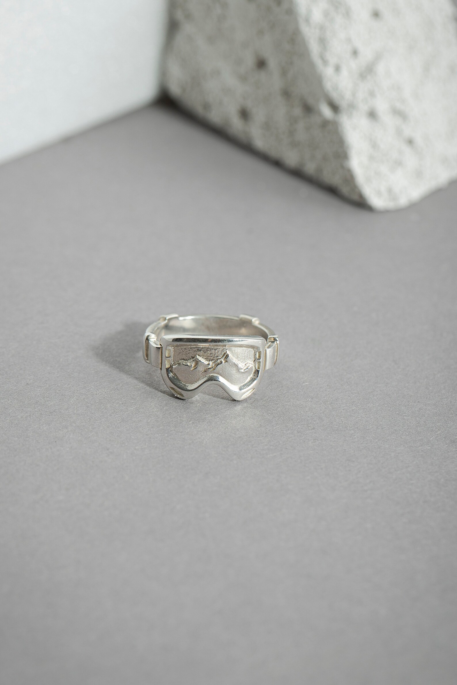 925 Silver Ski/Snowboard ring men's and woman's Etsy