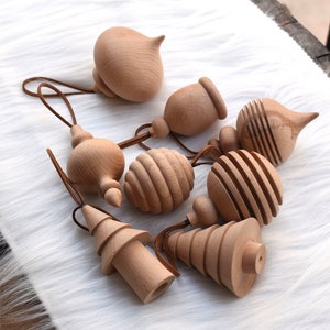 Handmade wooden Christmas tree ornaments, Hand Turned Wooden Christmas decoration, Christmas decoration ornaments