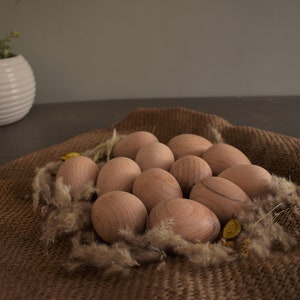 handmade Wooden Eggs Sets of 6 and 12 Easter Gift image 4