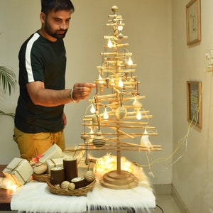 2,3and 4 feet Wooden Christmas tree, modern wooden Christmas tree, handmade spiral tree,