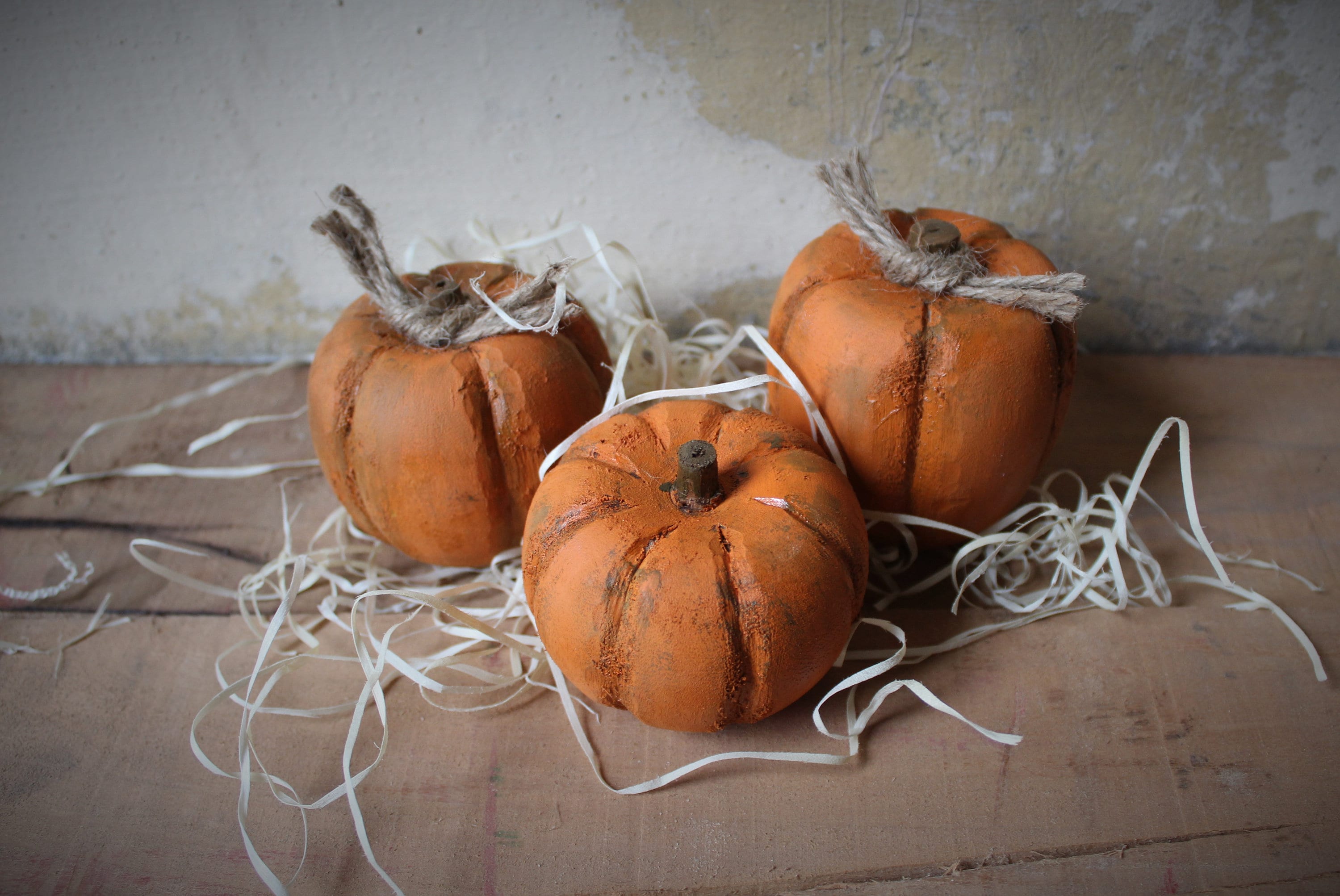 Rustic Wood Pumpkin Set: Handcrafted Fall Decor, Set of 3 - Etsy
