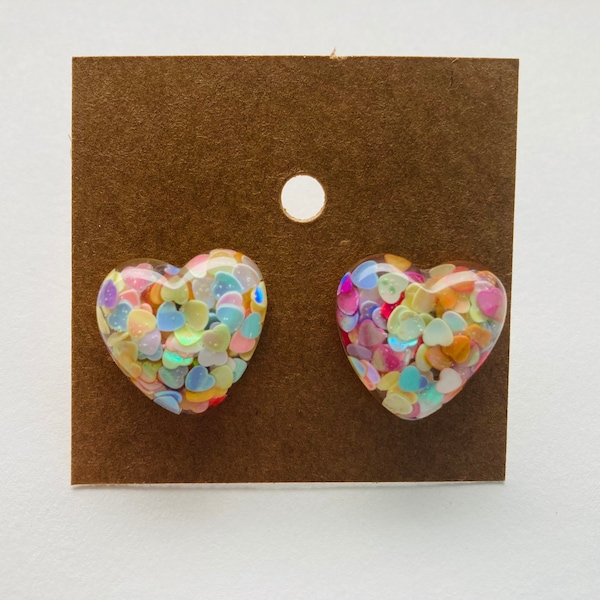 Resin Stud Earrings Etsy