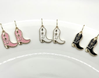 Western Cowgirl Boots Hypoallergenic Dangle Earrings, Western Earrings, Western Jewelry, Cowgirl Earrings, Boot Earrings, Cowgirl Jewelry