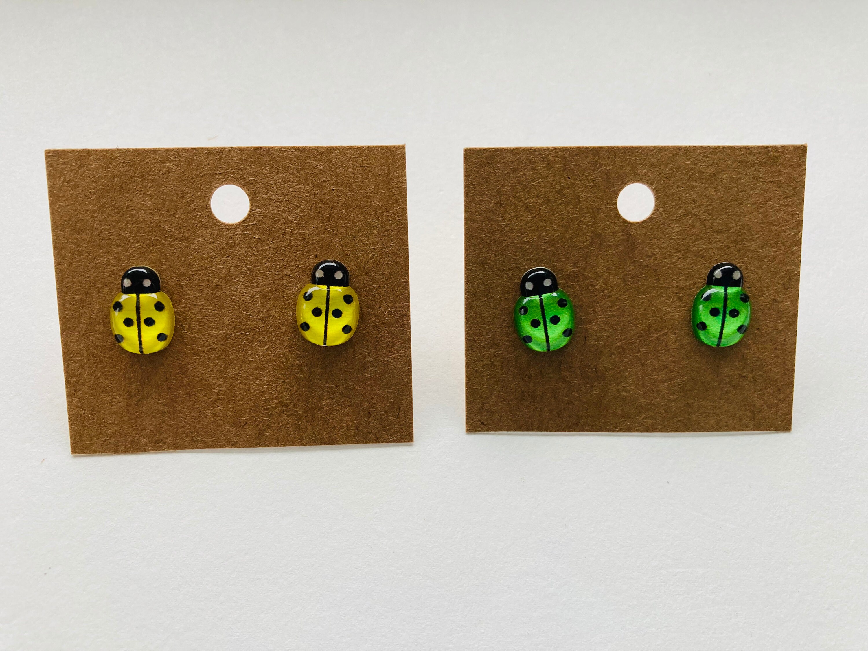 Little Ladybug Stud Earrings Cute Ladybug Earrings Summer Etsy