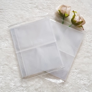 Folhas internas para encadernadores de álbuns de fotos | Pacote com 10 páginas de inserção frente e verso | 4 bolsos ou 2 bolsos