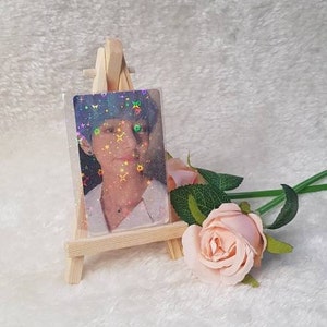 Fundas holográficas para tarjetas fotográficas Starburst / 50 unidades KPOP 61 x 88 mm Protectores para tarjetas fotográficas