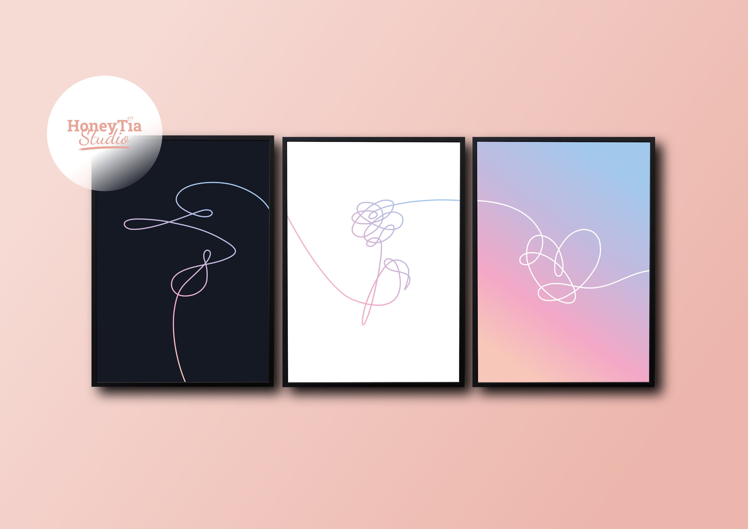 Love Yourself BTS 3 Part Poster Set K-pop Wall Art A4 Answer Her
