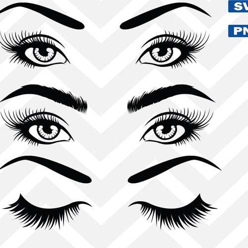 Eyelashes Lashes Svg Eyelashes Svg Cut File Cricut Etsy