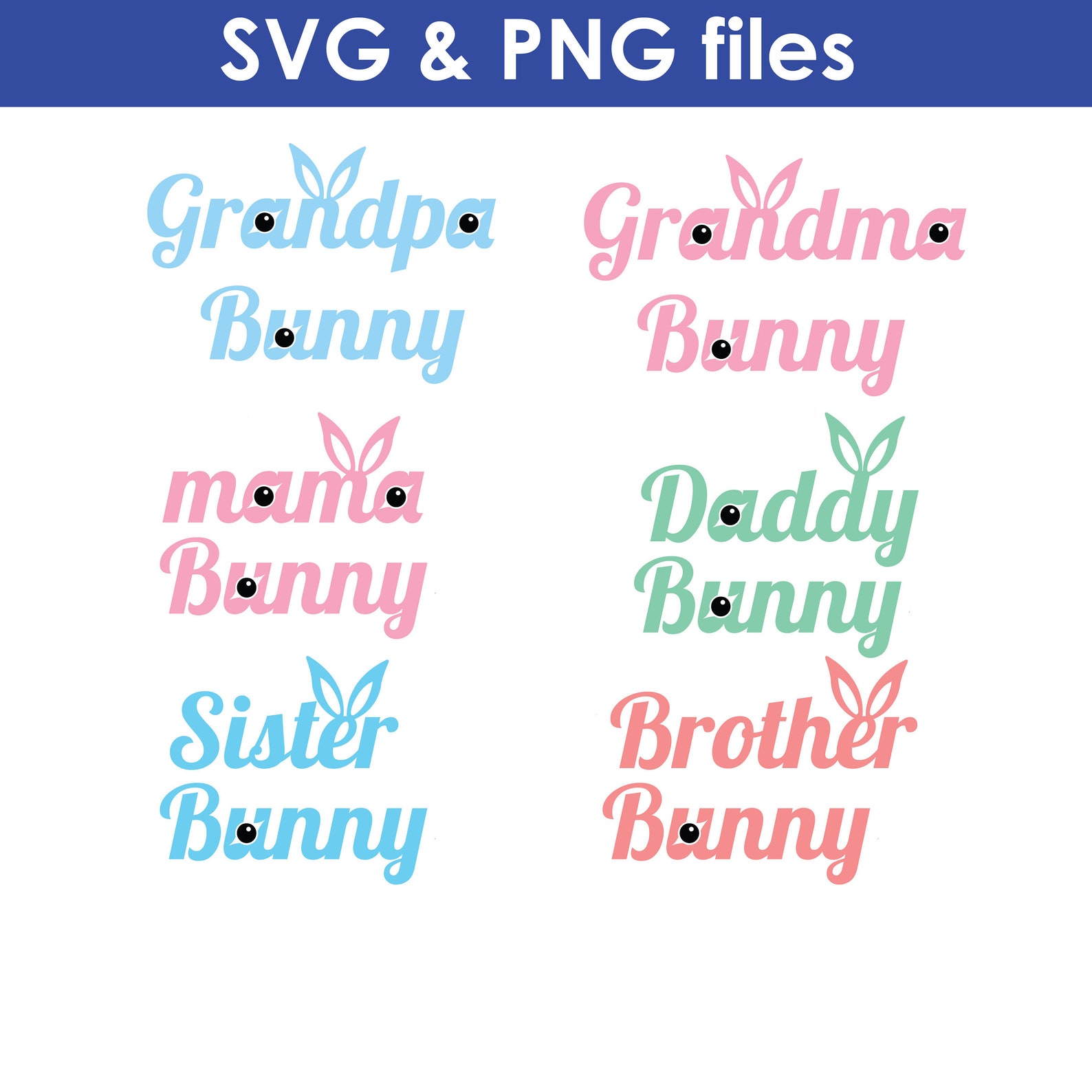 Download Family Bunny svg Bundle Mama Bunny svg Easter svg Bundle | Etsy