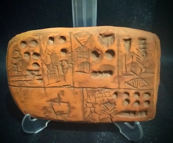 古代楔形文字粘土板：大麦とエンメル麦の分布、紀元前 3100 年～ 2900