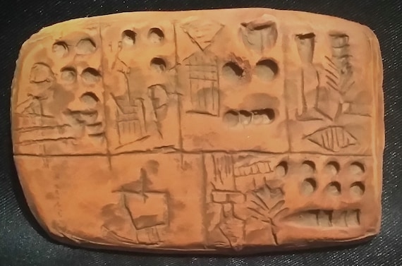 古代楔形文字粘土板：大麦とエンメル麦の分布、紀元前 3100 年～ 2900