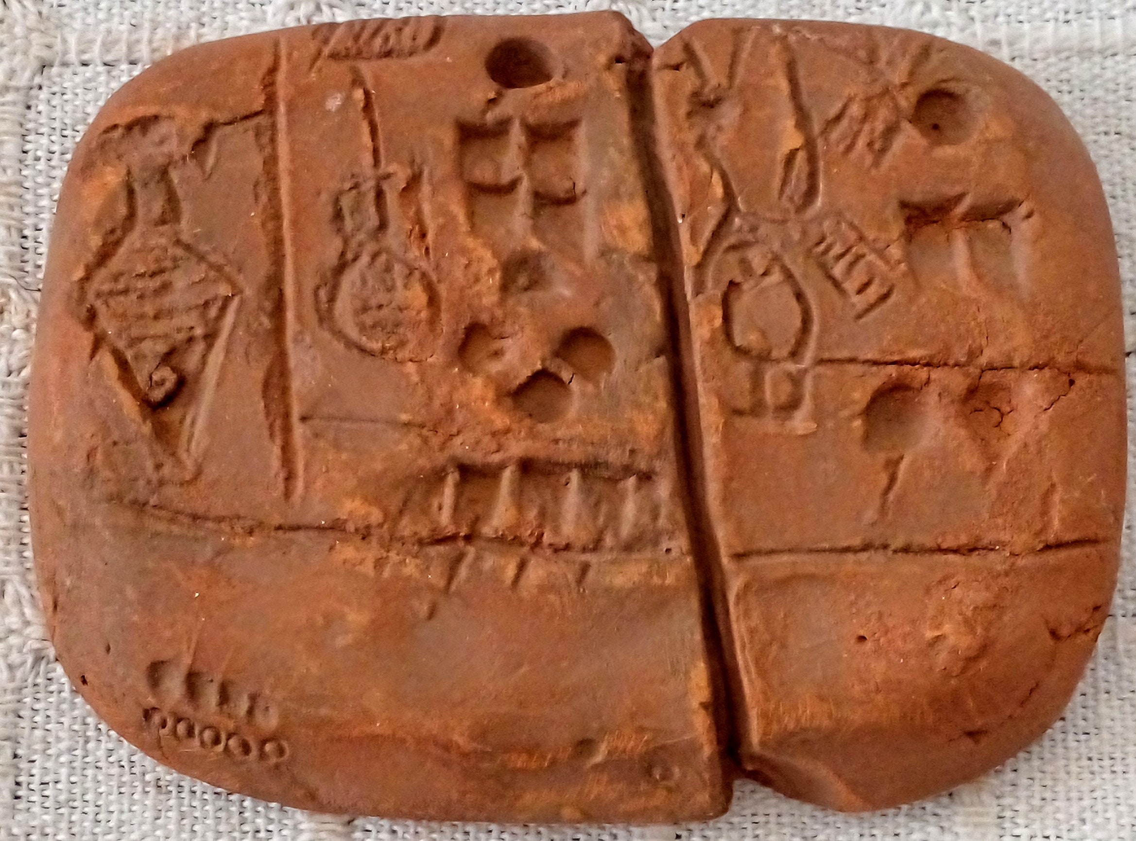 古代楔形文字粘土板:シュメールの行政記録(紀元前3100年~2900 古代楔形文字粘土板:シュメールの行政記録(紀元前3100年~2900