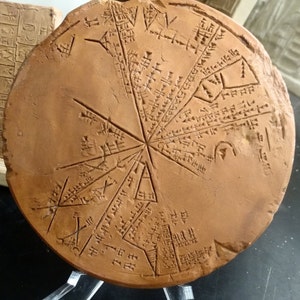 Sumeria Sternenkarte,Astrologie,Astrologie 3300 Jahre alt,Replik von British Museum K8538,Durchmesser.14 cm Breite. 1,5cm