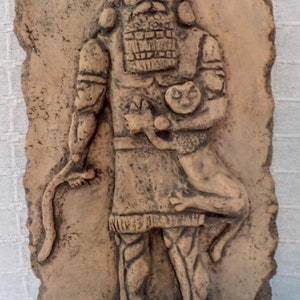 He, a Sumerian king Gilgamesh, demigod, man seeking immortality, 22&#39;&#39;30&#39;&#39;4 &#39;&#39;cm  ceramic, antique object,wall stely