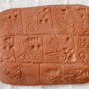 ancient sumerian pigtograph writing, brewing and selling, 5000 years ago