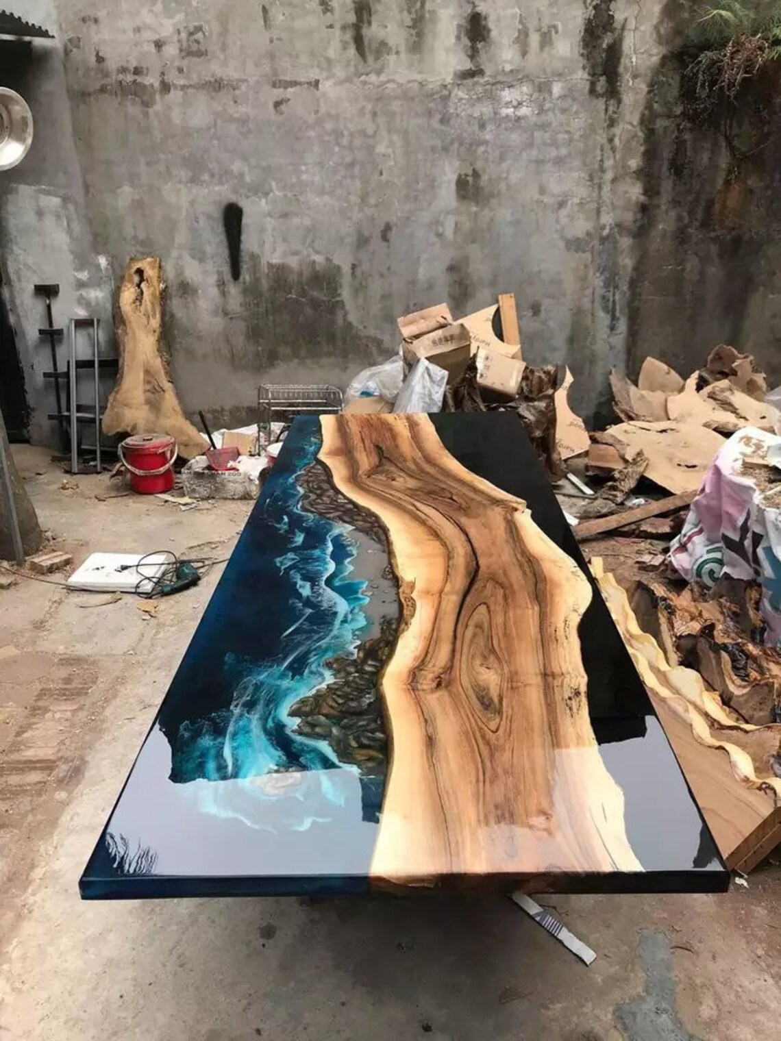 Ocean Table Epoxy Resin Etsy