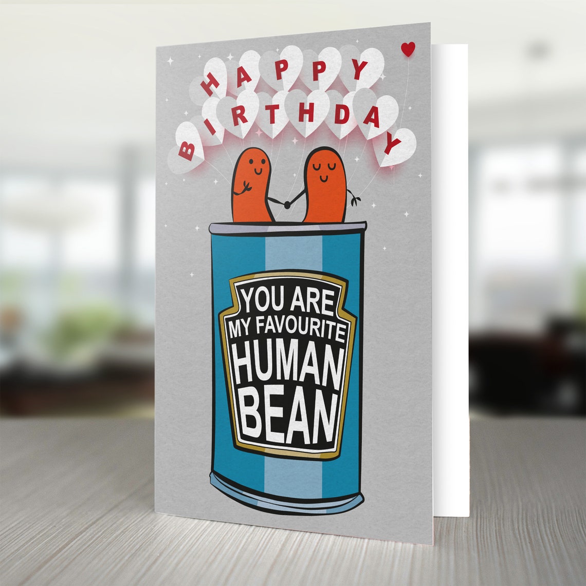 You Are My Favourite Human Bean Birthday Card For Him For Etsy