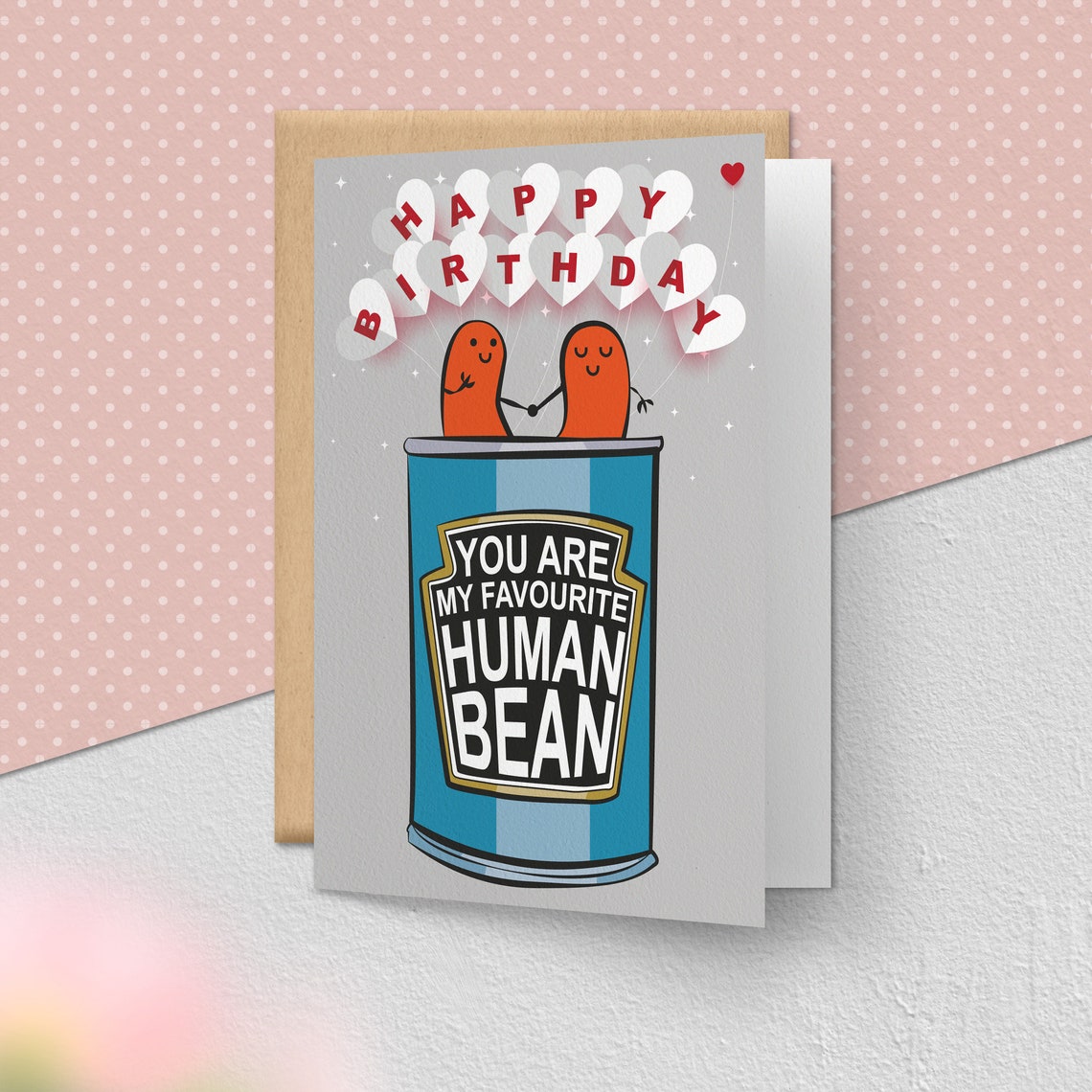 You Are My Favourite Human Bean Birthday Card For Him For Etsy