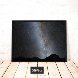 Milchstraße Wand Kunst, Nachthimmel Poster Weltraum Fotografie Wand Kunst Dekor Wissenschaftliche Astronomie Sonnensystem Spiralgalaxie Landschaft Poster