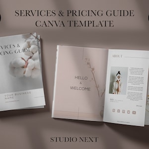 SERVICES & PRICING Guide Canva Template | Price list | Portfolio Template | Service and Pricing Packet Template - JANE