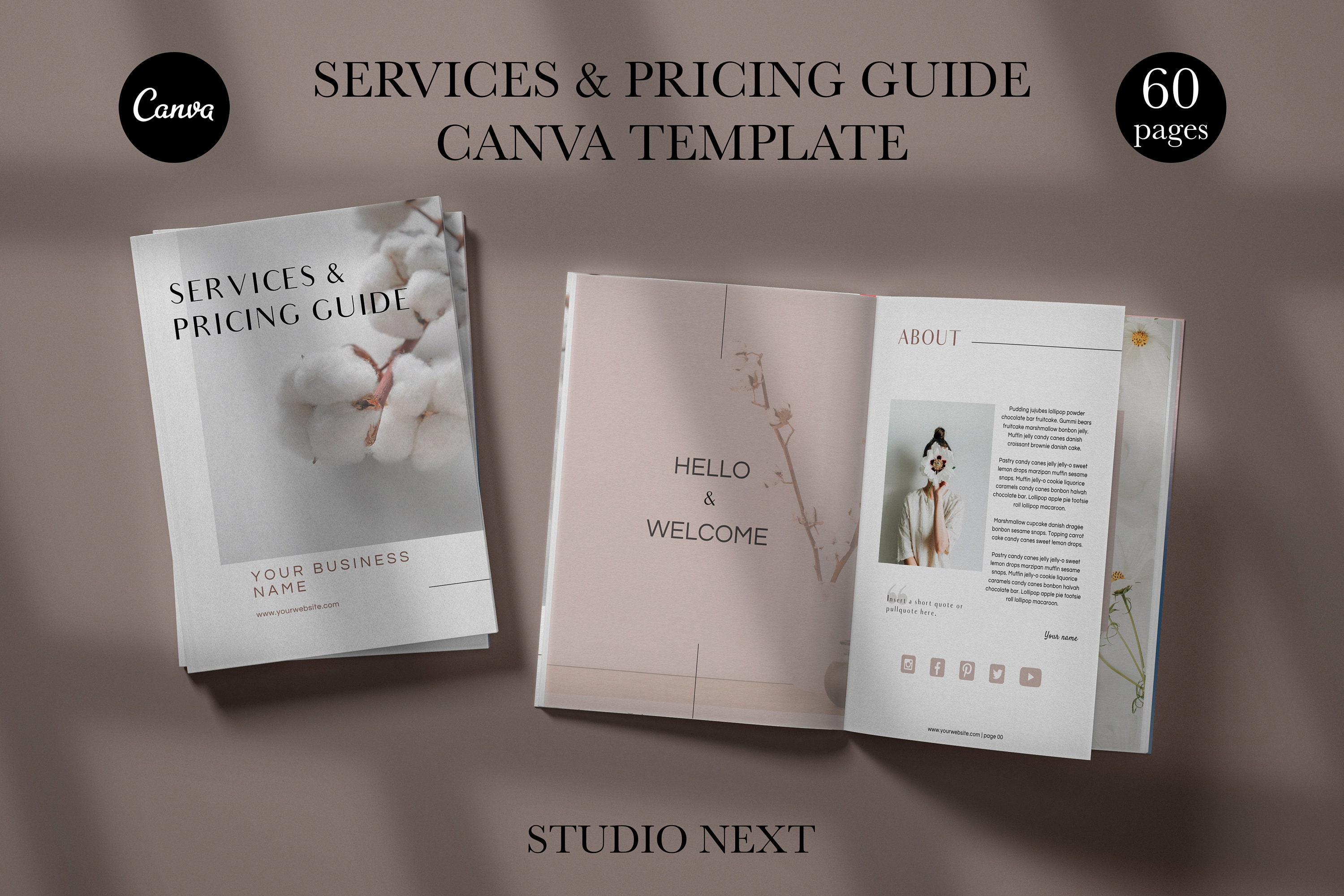 JANE Services & Pricing Guide Canva Template 60 pages Etsy