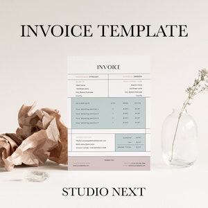 INVOICE TEMPLATE Small Business | Printable Invoice | Receipt template | Services invoice | Editable Invoice | Canva Template - CHARLOTTE