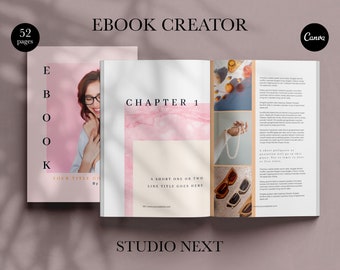 EBOOK Template Canva | 52-Page Pink Magazine Template | Online Course Template |  Lead Magnet Template | Opt-in freebie - OLIVIA