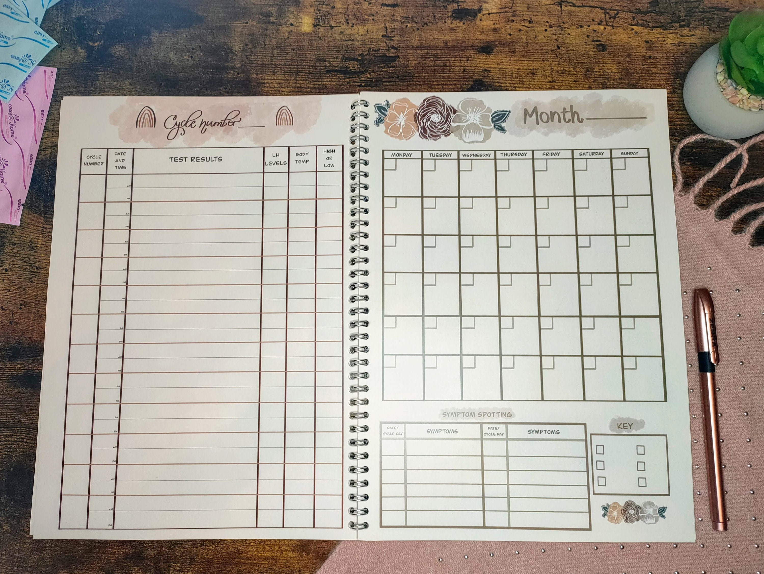 12 Month/Cycle Trying to Conceive Journal Ovulation and Etsy