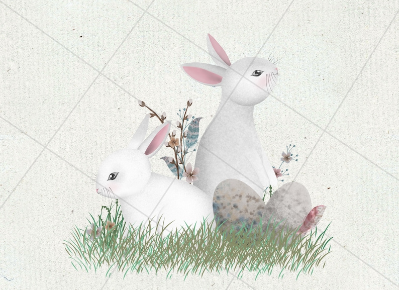 Feather Clipart Easter clipart arrangements Clipart Watercolour INSTANT DOWNLOAD easter bunny PNG rustic elements Easter Wreath