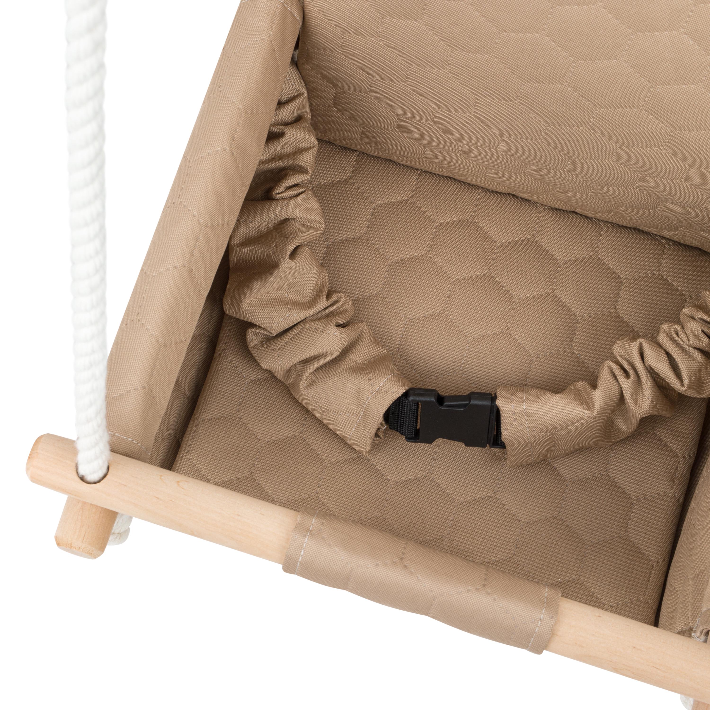 ROPECUBE 2-in-1 Peuter Schommel - Verstelbare Touwschommel Voor Binnen En Buiten | Duurzaam, Veilig, Lichtbruin | Voor Baby's En Peuters