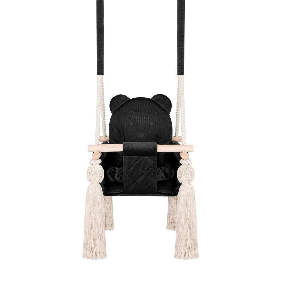 Velvet Indoor Baby Swing Black Fun and Safe Baby Swing Etsy