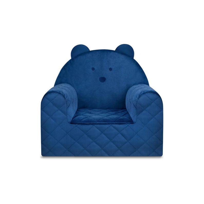 Adorable Bear Sofa Chair in Dark Blue: The Perfect Soft Baby Seat and Foam Baby Sofa Gift
