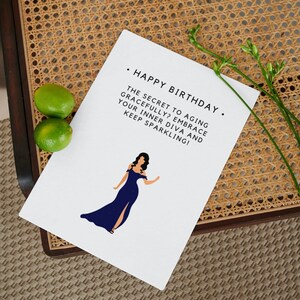 Carte d'anniversaire imprimable drôle | Vieillir avec élégance avec éclat | PDF numérique | Téléchargement instantané
