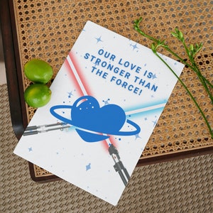 Cartão de aniversário Love Across the Stars - Cartão romântico em PDF digital para impressão