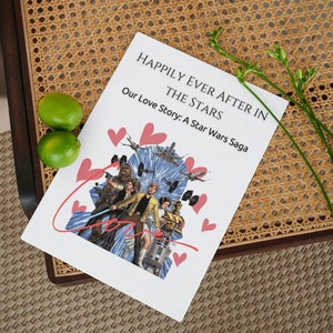 Tarjeta de aniversario de Felices para siempre en las estrellas - Tarjeta de narración de historias en PDF digital imprimible